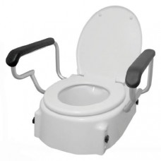 Raised Toilet Seat with Armrests 
