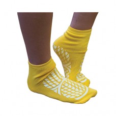 Non Slip Double Sided Patient Sock - Yellow Medium