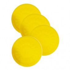Tenura Anti-Slip Silicone Circle Coasters - Yellow