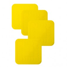 Tenura Anti-Slip Silicone Square Coasters - Yellow