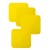 Tenura Anti-Slip Silicone Square Coasters - Yellow