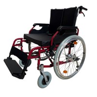 G6 Excel Bariatric Wheelchair 61cm Seat with Drum Brake Red